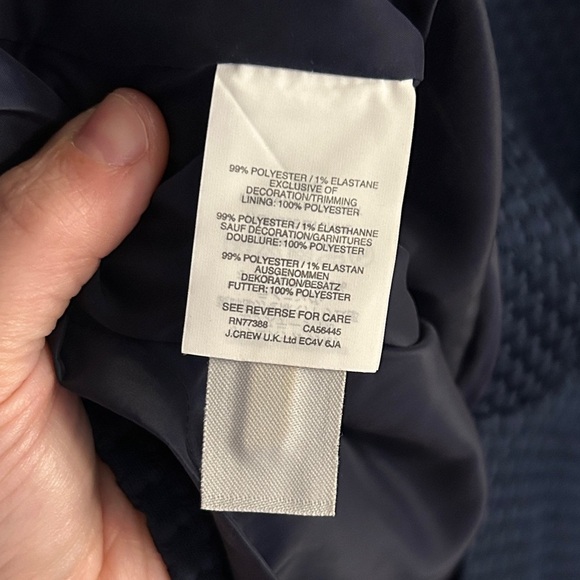 J. Crew Portfolio Matelasse Sleeveless Sheath Dress Navy Blue 2 - Picture 11 of 11